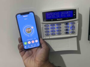 Texecom Alarm keypad and app